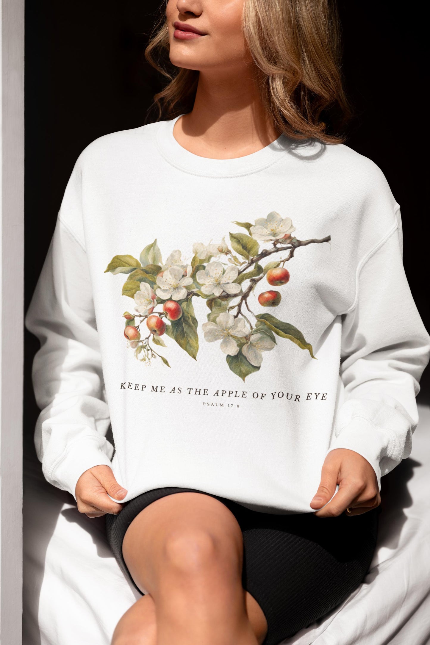 Keep Me As The Apple Of Your Eye Psalm 17:8 Soft Unisex Sweatshirt