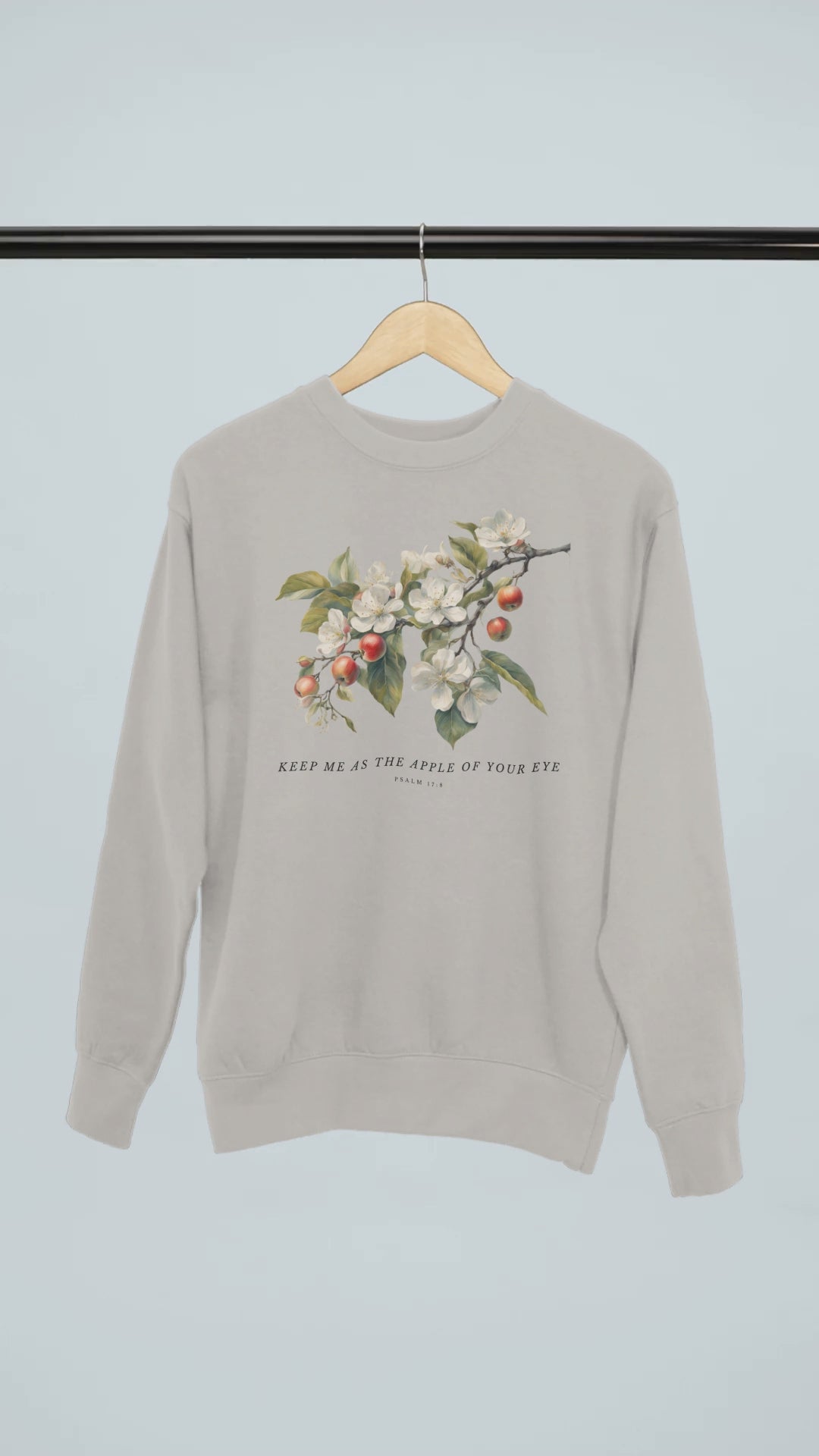 Psalm 17:8 | Premium Unisex Sweatshirt | Apple Of His Eye