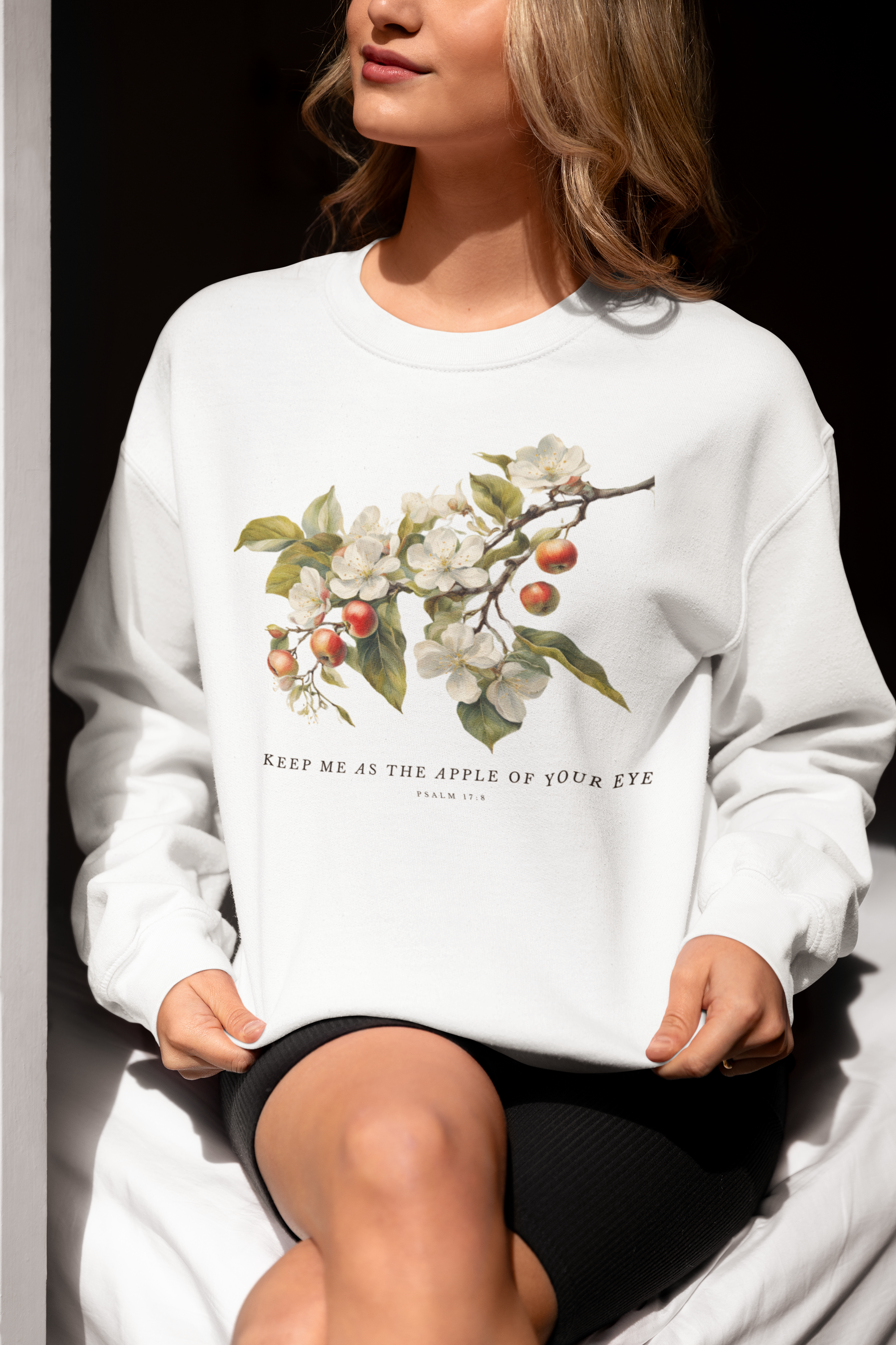 Psalm 17:8 | Premium Unisex Sweatshirt | Apple Of His Eye